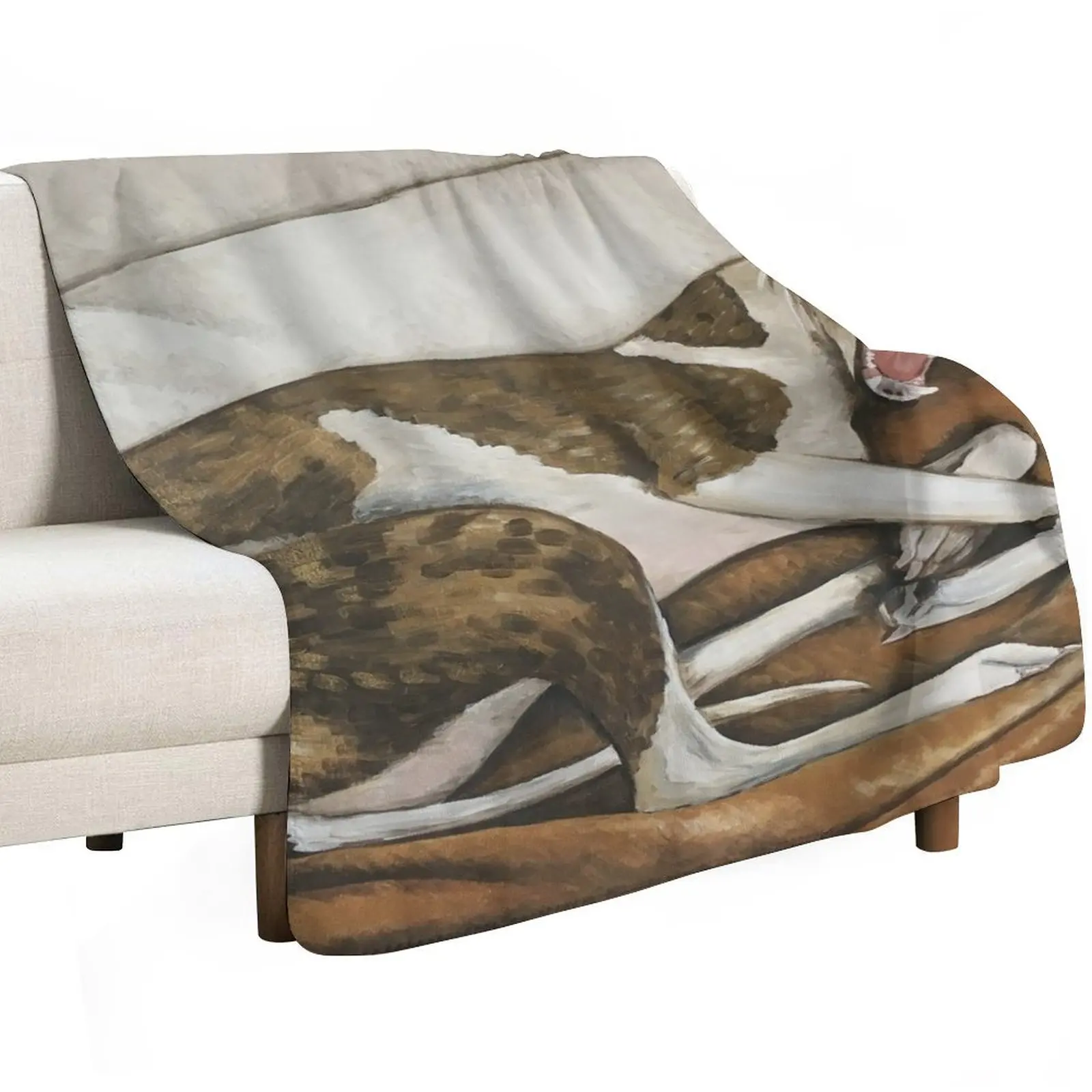 Lazy Days - Whippet resting Throw Blanket Decorative Sofa Thermal For Baby Bed covers Plush Blankets