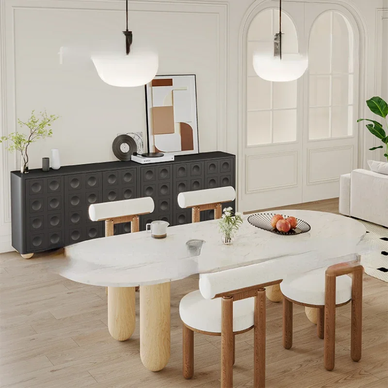 

Solid Wood Black Living Room Dining Room B & B Sideboard Cabinet Nordic Storage Cabinet Wine Cabinet Complete Set