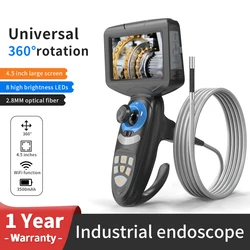 Industrial Handheld Joint Endoscope2.8mm/4mm/6mmFiber Optic 360 Degree Micro Endoscope Camera 4.5-Inch WIFI Waterproof Endoscope