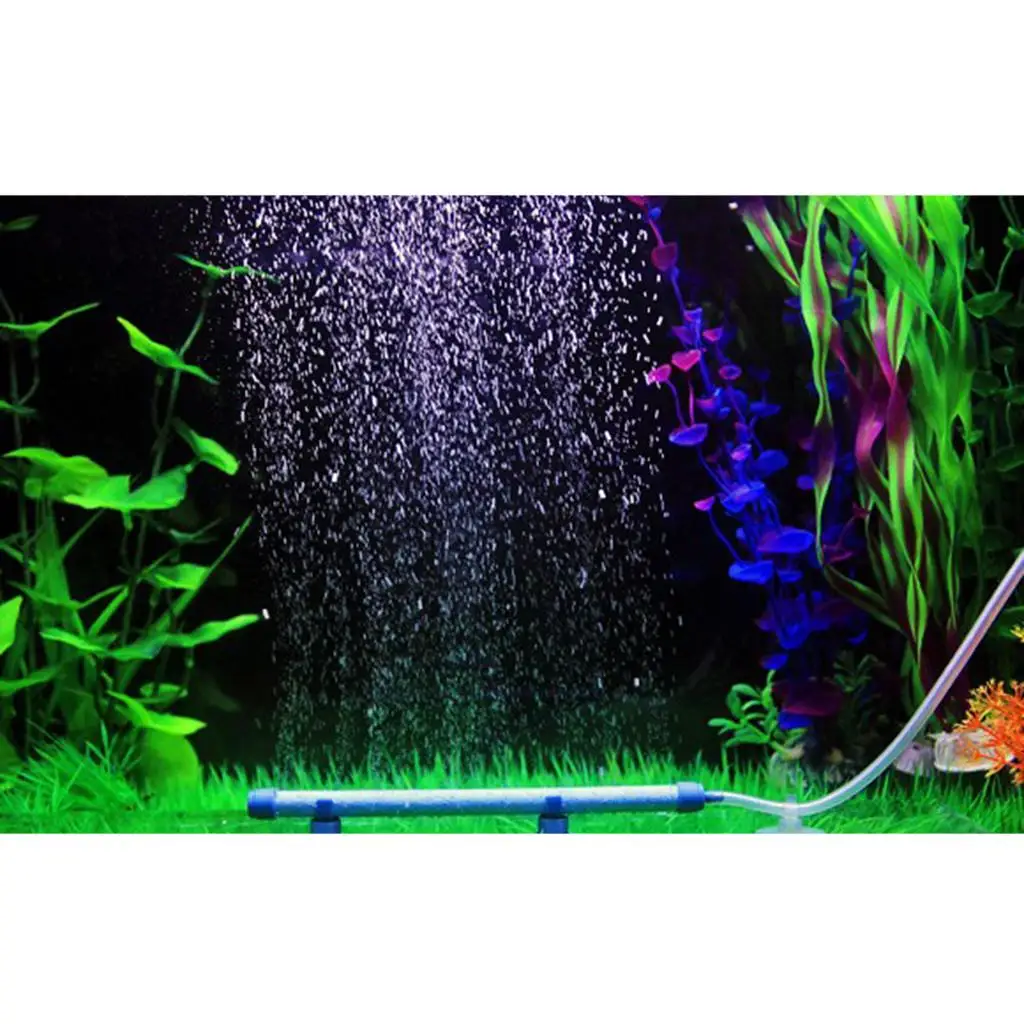 Oxygen Diffuser Bar Aquarium Aerator Wand Bubble Air Stone Non Clog Design for Fish Tank and Aquatic Plants