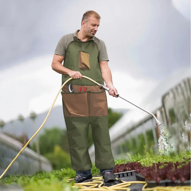 New Garden Leg Protection Apron Multi-Pocket Outdoor Picking Trimming Dustproof Gardening Work Apron Anti-Dirt Outdoor Yard Work