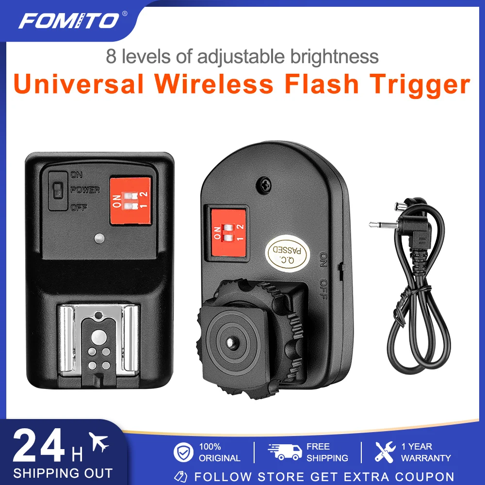 FOMITO transmisor receptor de disparo de Flash inalámbrico Universal para Sony Canon Nikon Olympus Studio Flash Speedlite para exteriores