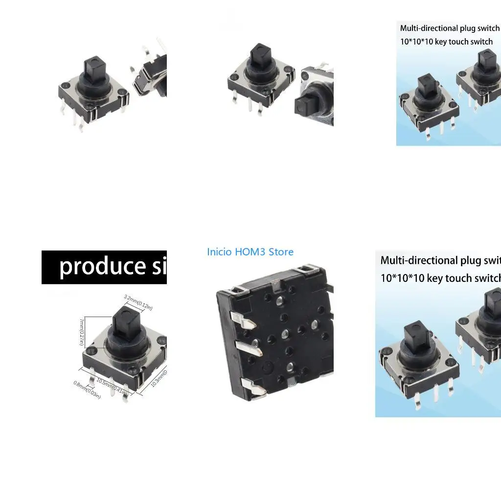 A5YD DIP 5 Five Way Switches Touch Reset Surfaces Mount Button Enduring