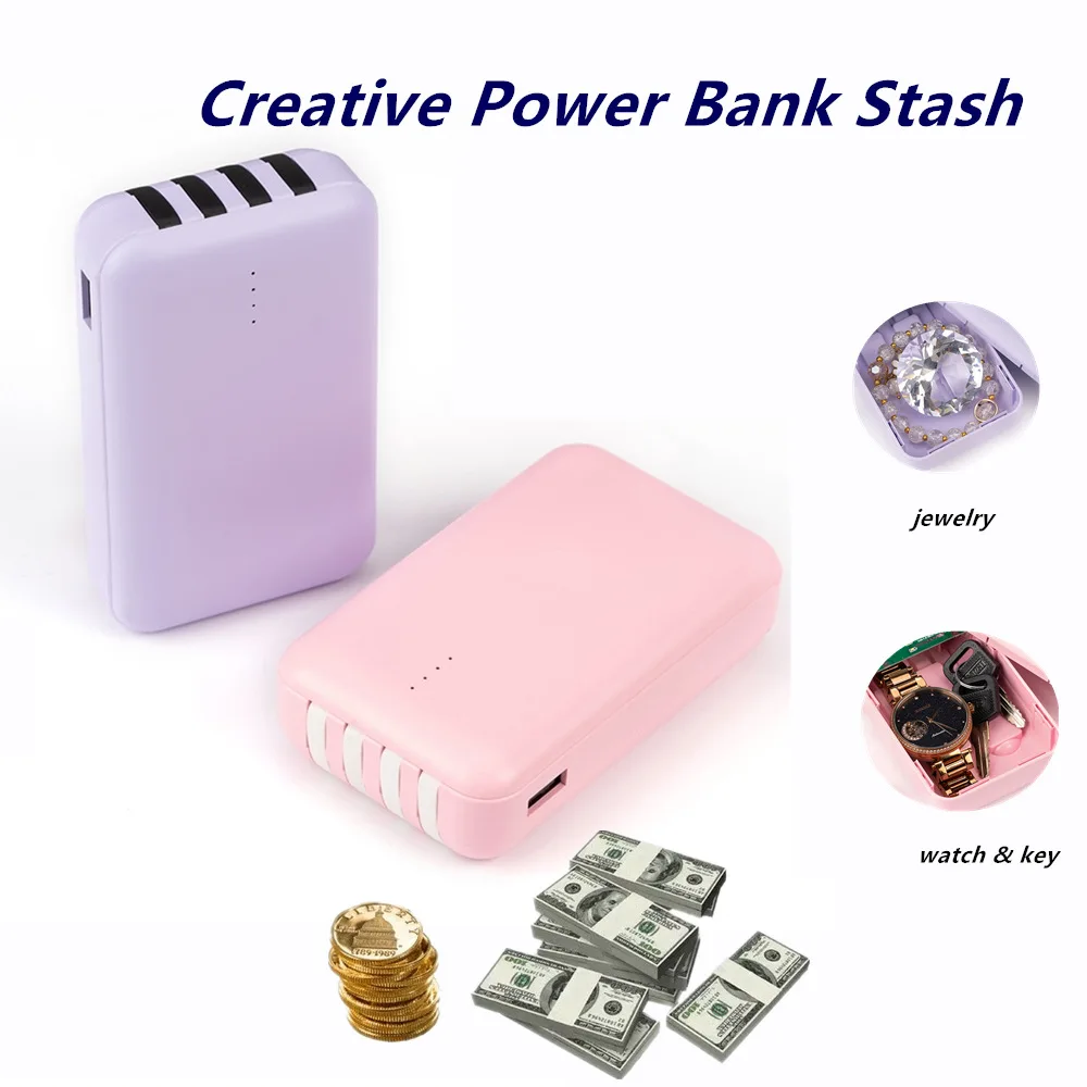 Caja organizadora de energía móvil divertida y creativa con Cable, tesoro de carga falso, ocultar dinero privado, caja de almacenamiento de medicina tibetana, regalos