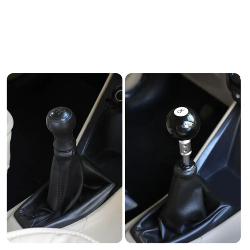 Distinctive Black Billiard Ball Shift Knob for Cars Perfectly Fits Various Manual and Automatic Transmission Models