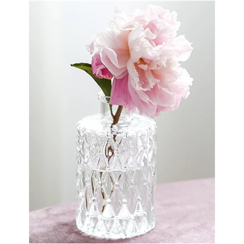 

Mini transparent glass vase, vase table, vase water