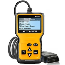 MOTOPOWER MP69033 OBD2 escáner Universal, lector de código de error de motor de coche, herramienta de escaneo de diagnóstico CAN para todos los coches de protocolo OBD II