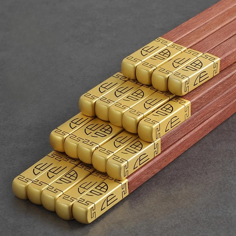 

Chinese New Year Red Sandalwood Chopsticks, High End Solid Wood Chopsticks for Home Use, Antibacterial, Anti Mold, Anti Slip