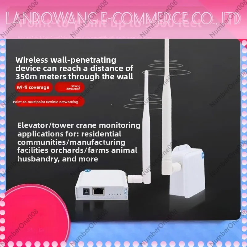 WiFi HaLow Wireless Bridge Long Range Through Wall Point to Point 5.8GHz Outdoor CPE for Surveillance Transmission