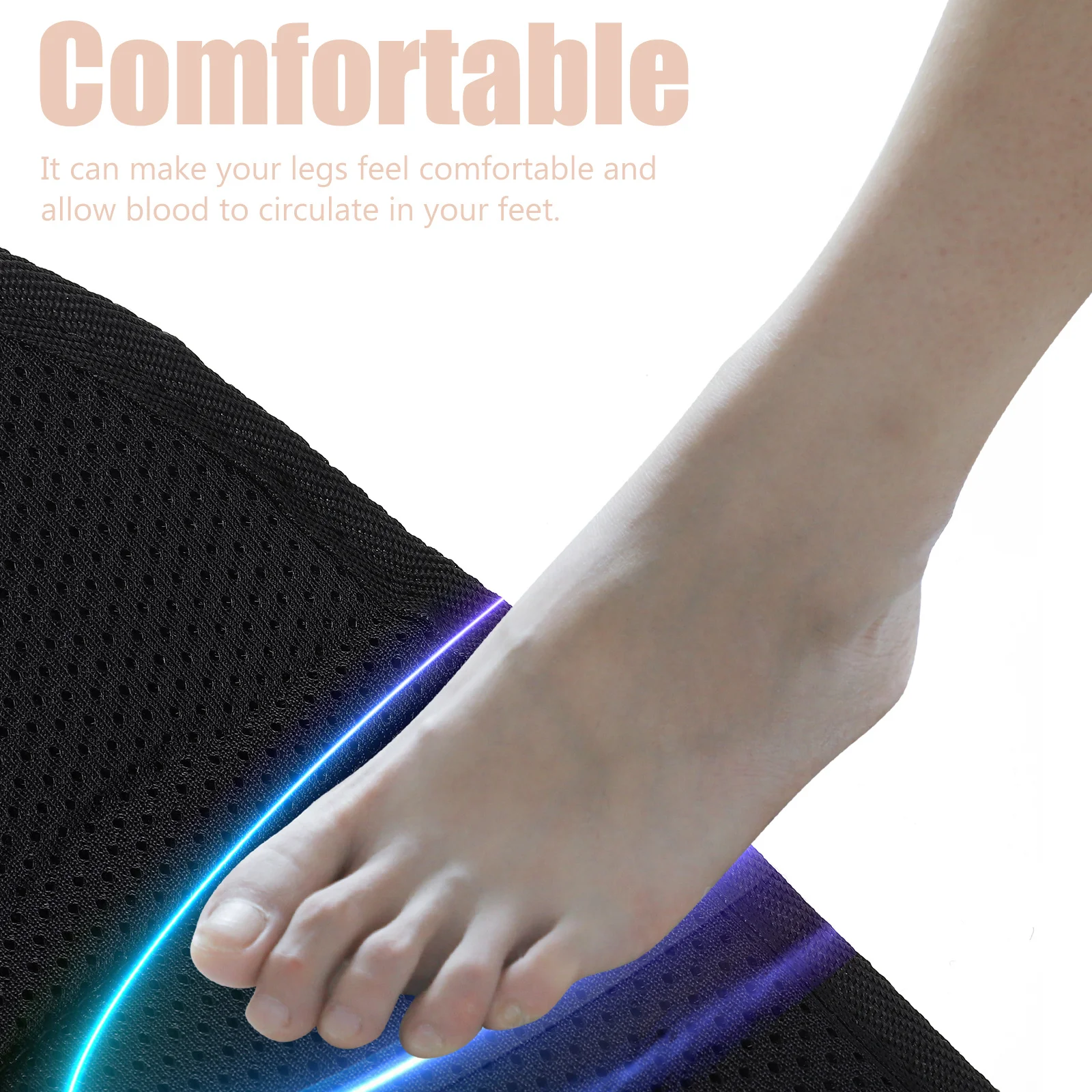 

Oxford Cloth Airplane Footrest Adjustable Foot Hammock Comfortable Lightweight Portable Hanging Foot Pad Travel Accessories