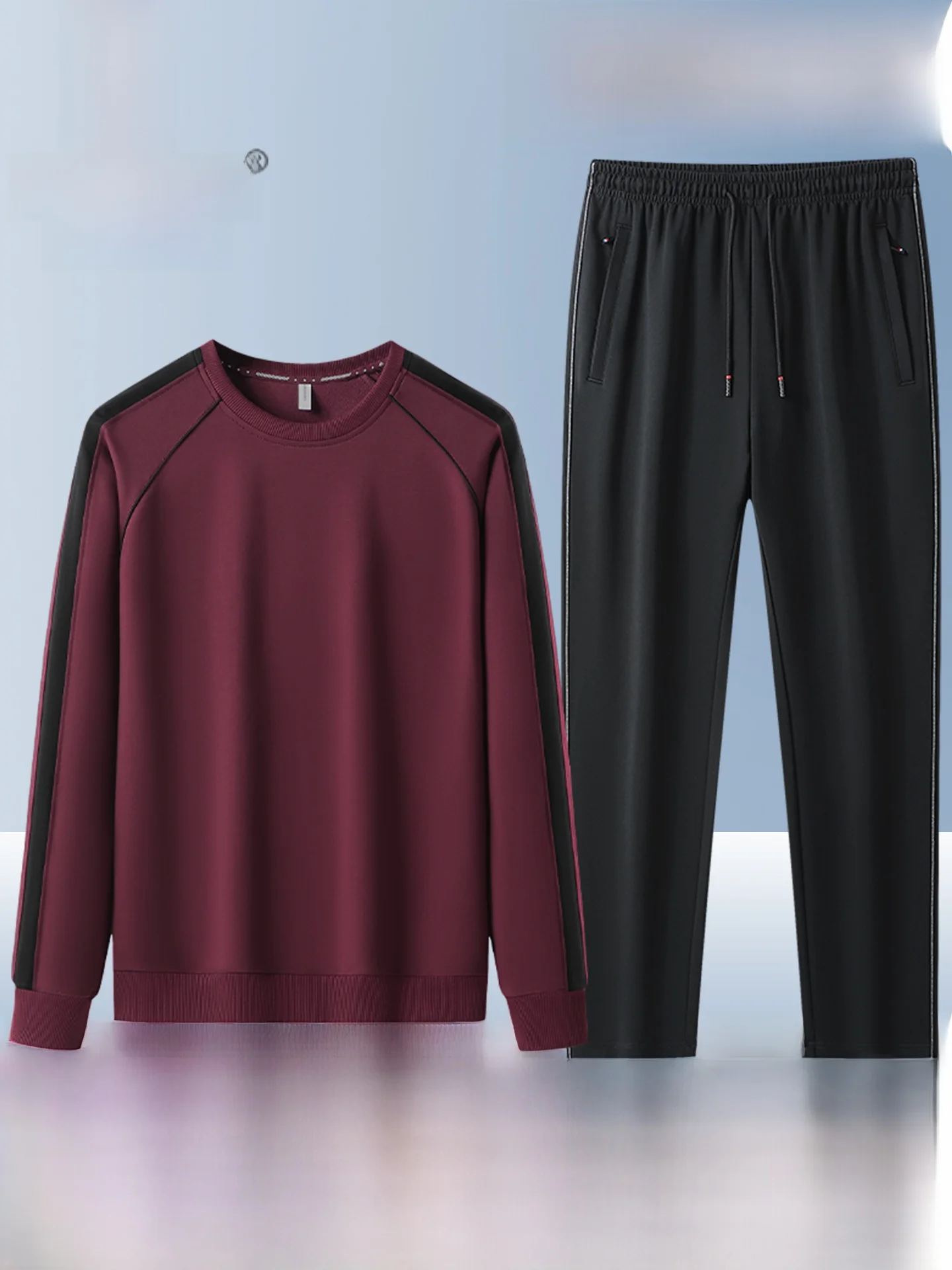tucano-men's-pure-cotton-sportswear-set-casual-long-sleeve-sweatshirt-and-pants-running-two-piece-set-for-autumn-and-winter