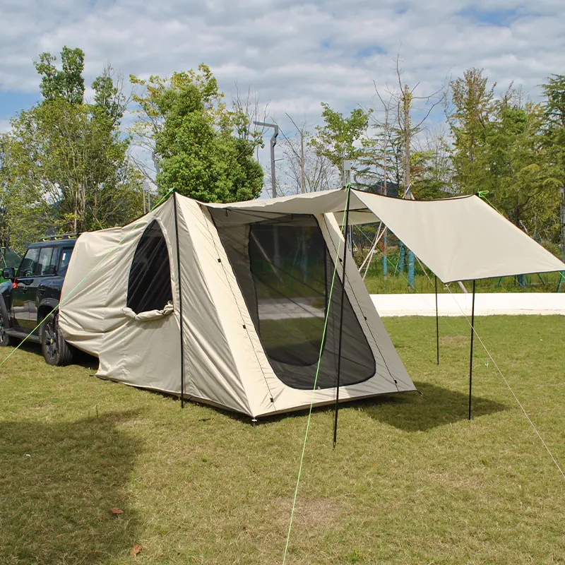 Car Awning Outdoor Tent for SUV/MPV/Van,Achieve Canopy Waterproof Camping Tents with 2 Doors &  Mesh Windows,Large Space Canopy