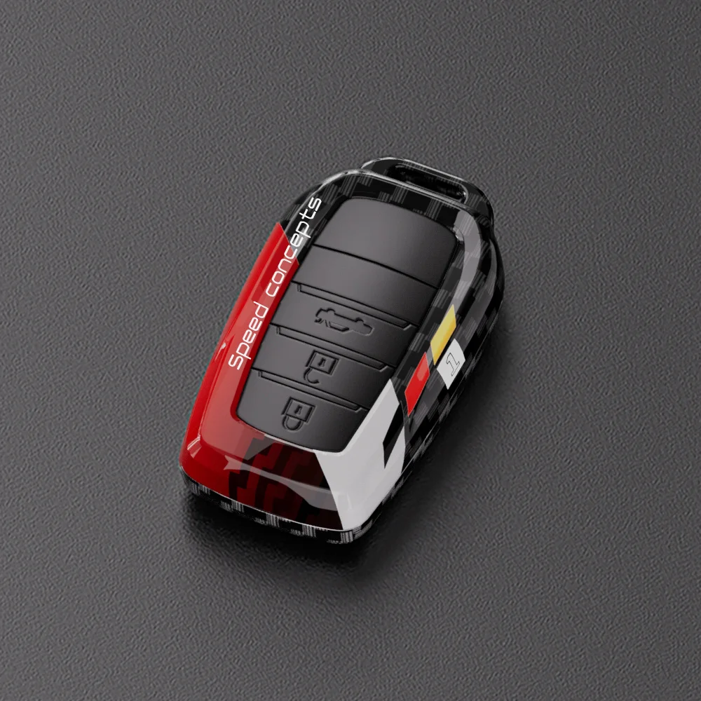 

ABS Car Key Case Remote Cover Shell Holder Protector Chain Fob For Toyota Crown Mirai Highlander Corolla Cross Prius Camry Rav4