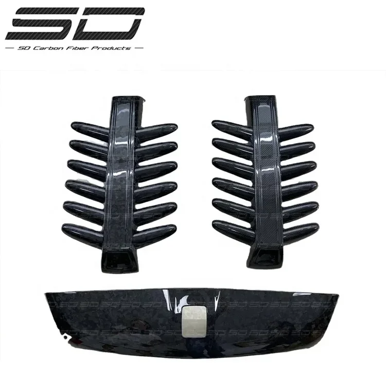 Msy Style Full Dry Carbon Fiber Forged Carbon RR Engine Cover Front Grill Frame For Rolls Royce Cullinan