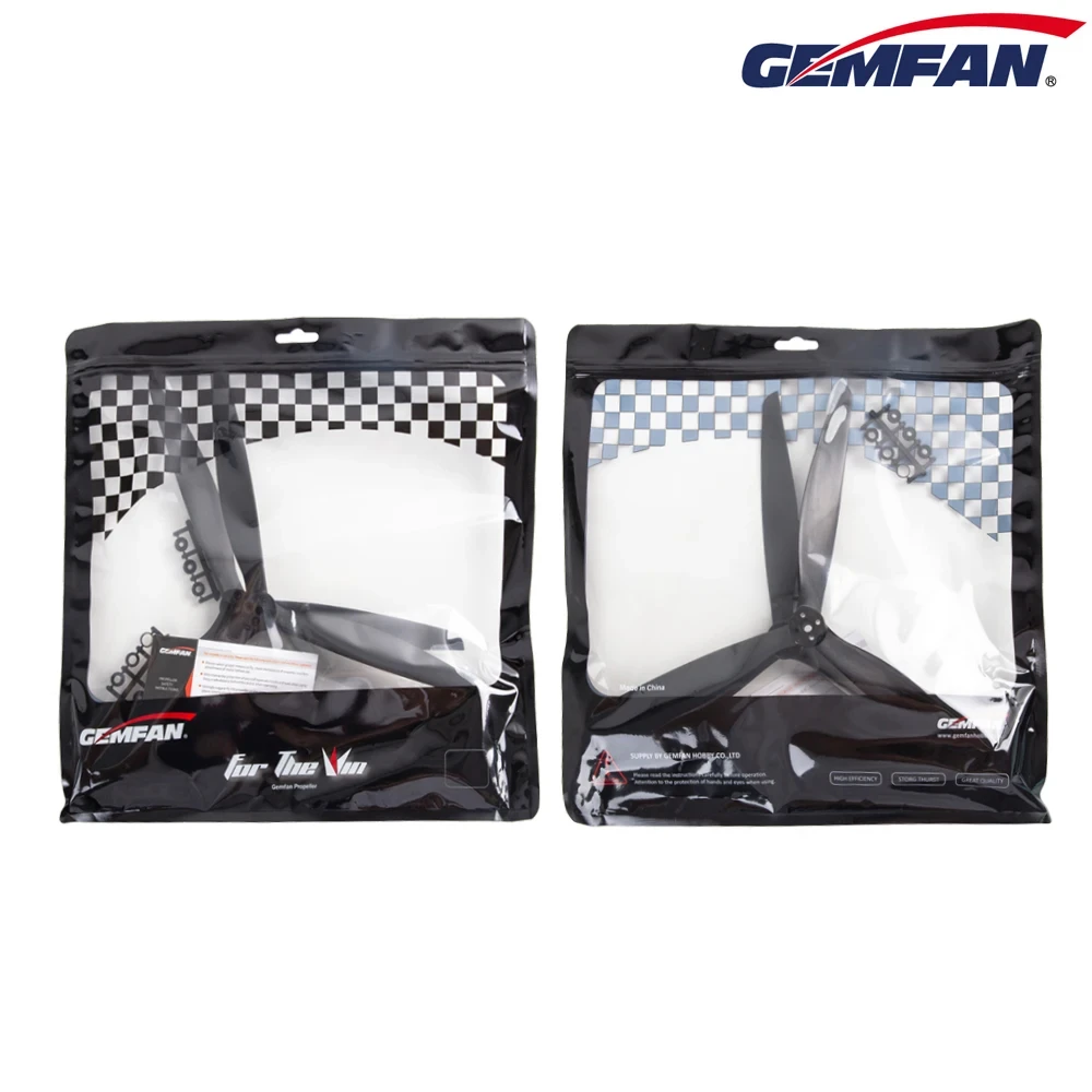 

Gemfan 1310-3 лопасти (2CW + 2CCW) 13X10X3 3-лопастной пропеллер Прочный нейлоновый пропеллер из стекловолокна для 13-дюймовых FPV-дронов Аксессуар