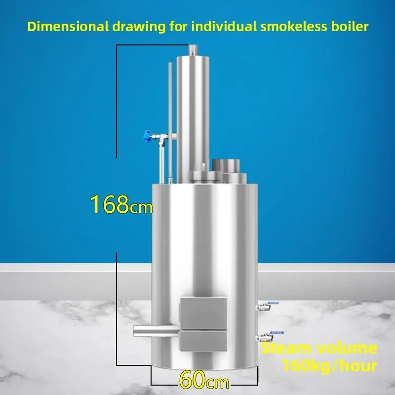 LMM1 stainless steel reverse burning coal-fired firewood granular anthracite steam boiler