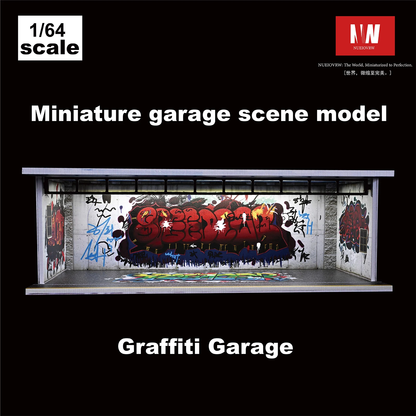 1: 64 Diorama Original Car Parking Lot Model LED Illumination