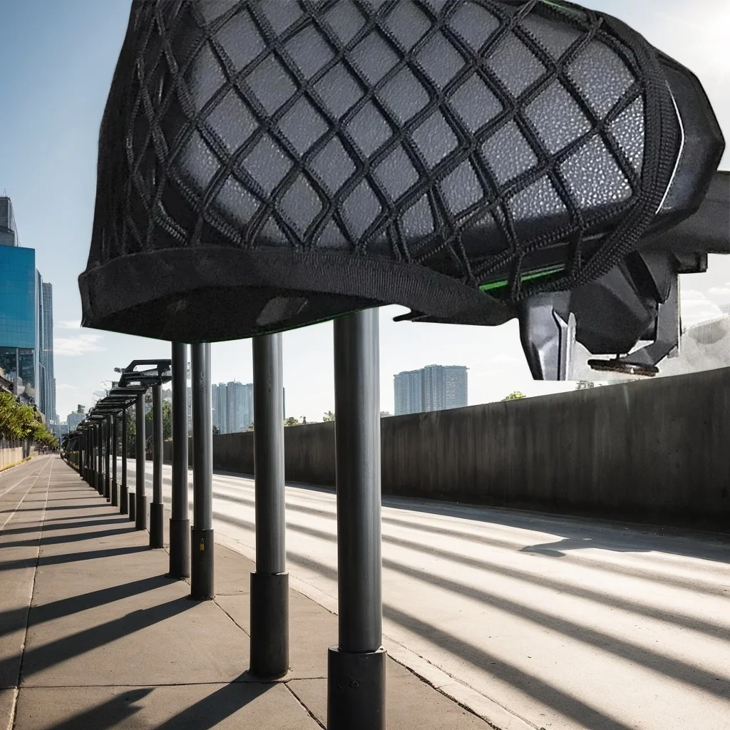 

Motorcycle Cargo Net – Scooter Mesh Storage Bag with Hooks, Luggage Net for Motorbikes & Bikes