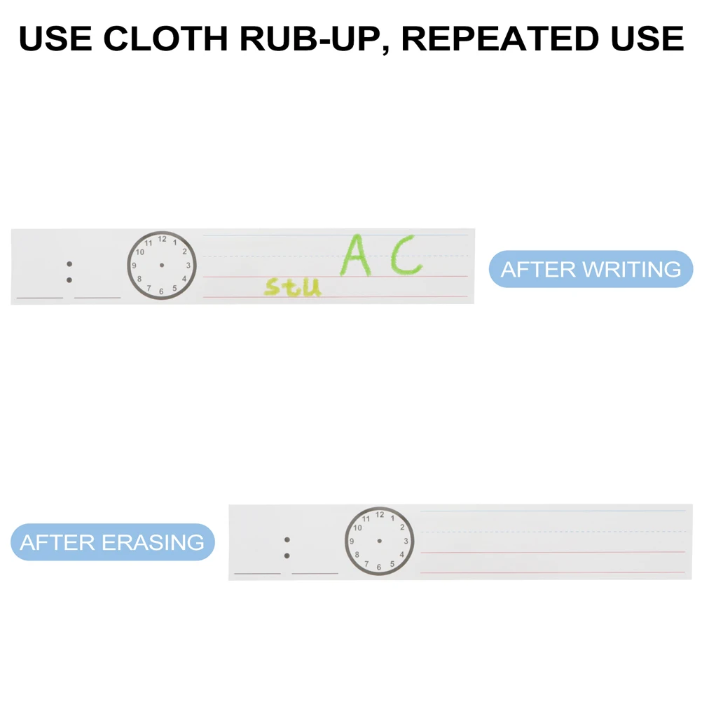 

2 Sets Rubbing Card Teaching Aids Sentence Strips with Adhesive Word Teachers Cardstock Paper Classroom