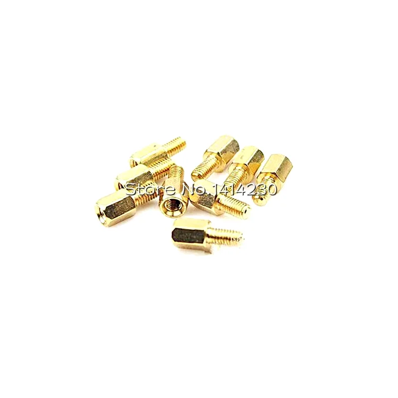 

100Pcs 6+6 Copper Pillars M3 6MM Height Brass Standoff M3*6+6 mm