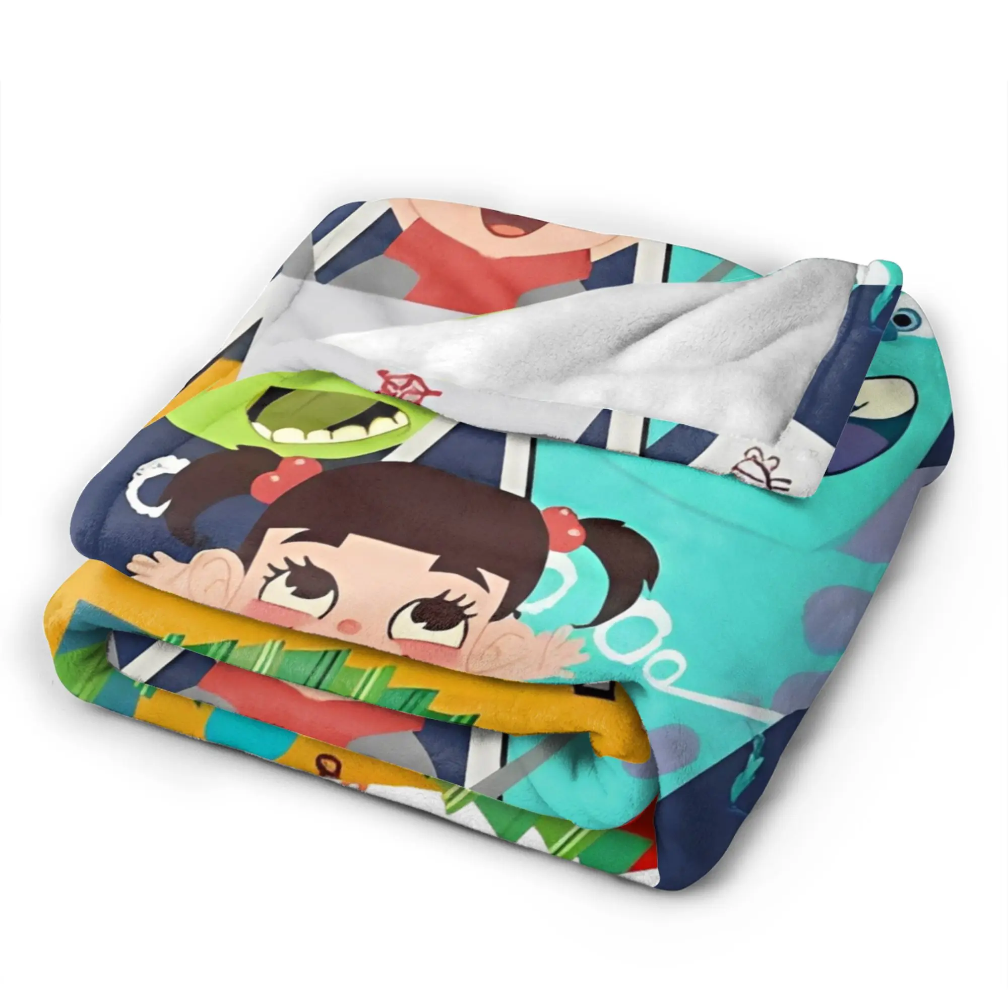 Monsters Inc. Sullivan Boo الفانيلا البطانيات مضحك الكرتون مضحك رمي بطانية لحاف 125*100 سنتيمتر الدافئة