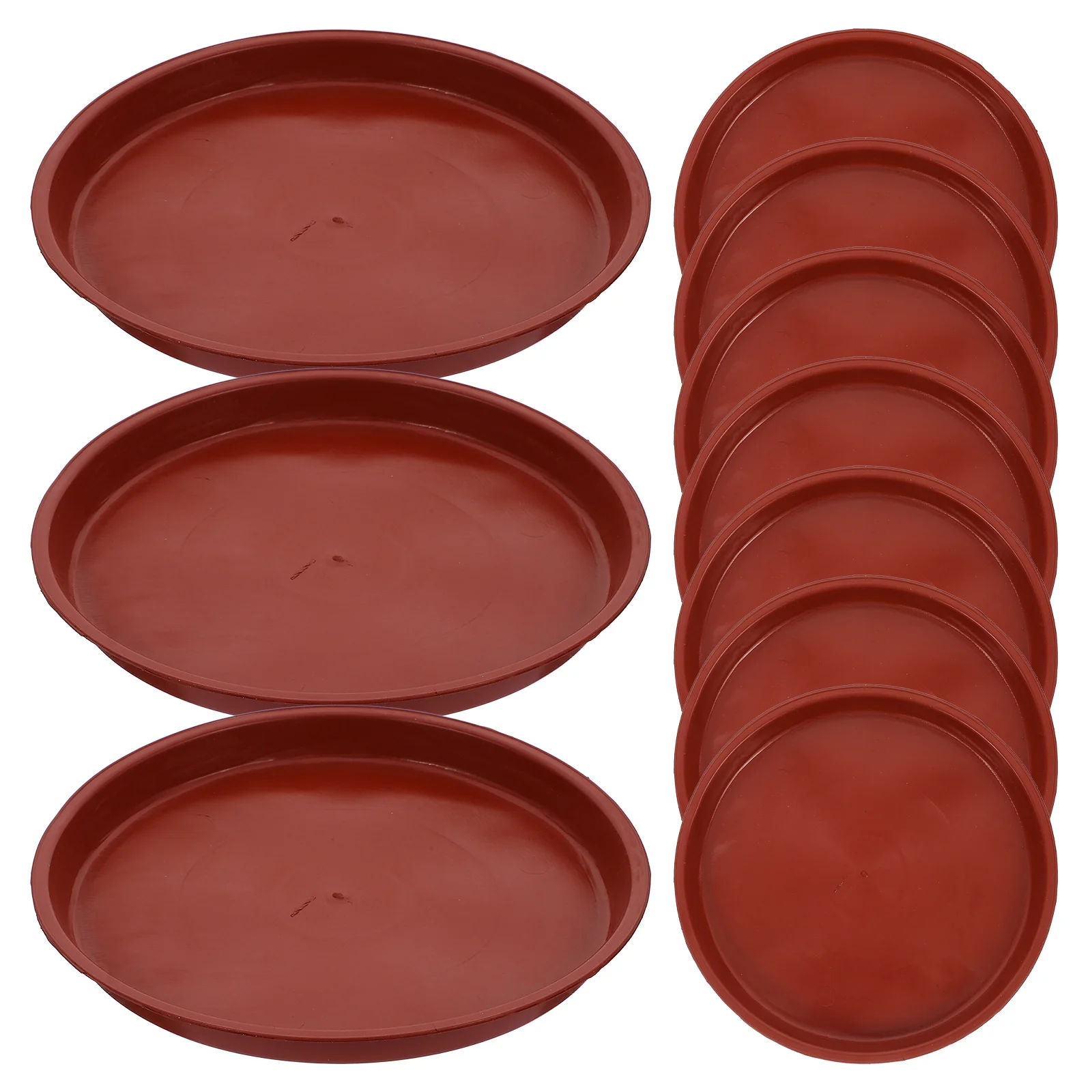 

20Pcs Plastic Plant Pots Tray Red 200Mm Diameter Sturdy Flower Pot Saucer Drip Tray Garden Balcony Succulent Plants Pots Sauser