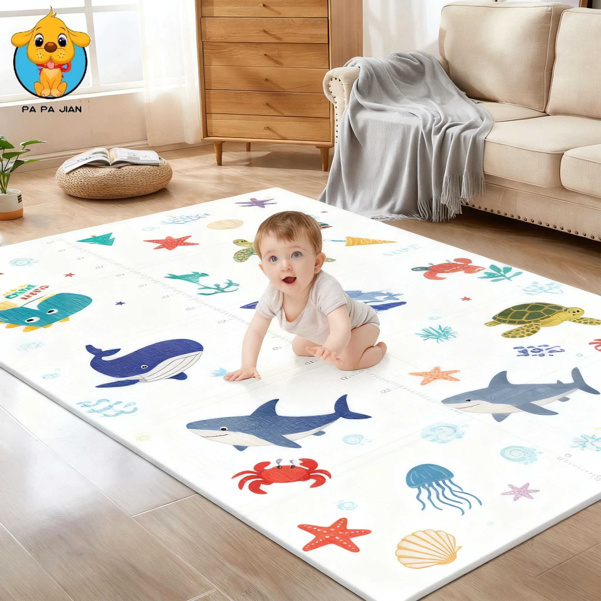 

Premium Foldable Baby Play Mat Thick Padded XPE Baby Crawl Mat Safe Waterproof Gyms Play Mat Newborn Children's Play Carpet