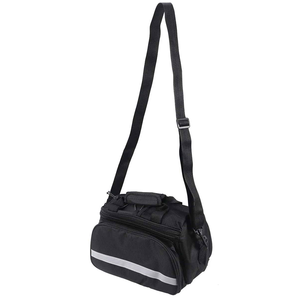 Cycling Rear Seat Bag Black Trunk Pannier Shoulder Travel Pack Waterproof Easy Remove Compact for Bike Trips Rear Seat Bag