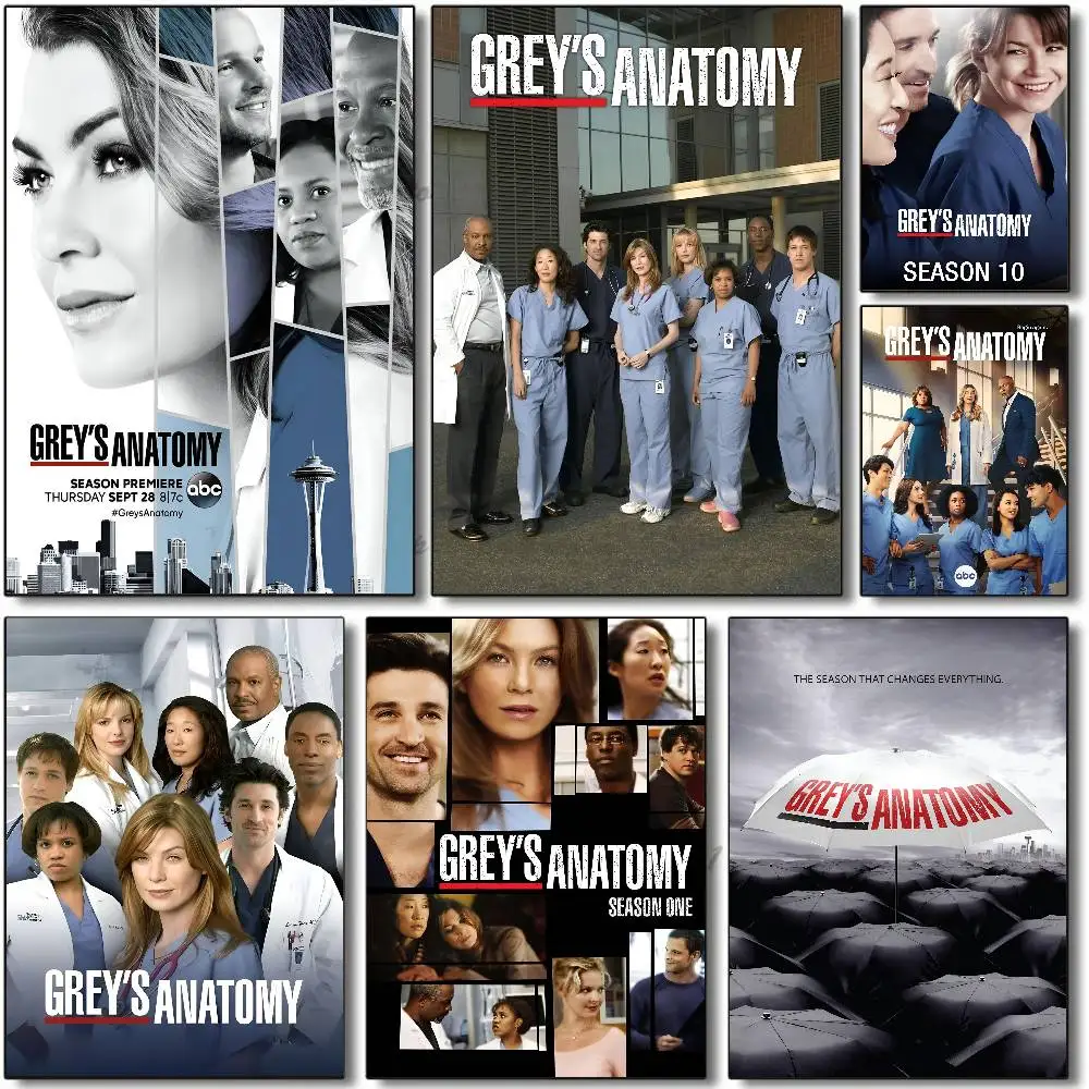 Greys Anatomy Poster Self-adhesive Art Room Entrance Restaurant Wall Decor Art Painting