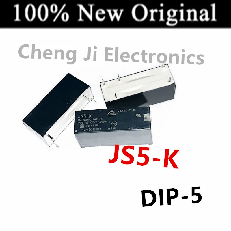 Relé eletrônico original do poder, JS5-K, JS12-K, JS24N-K, DIP-5, novo, 5 PCes pelo lote