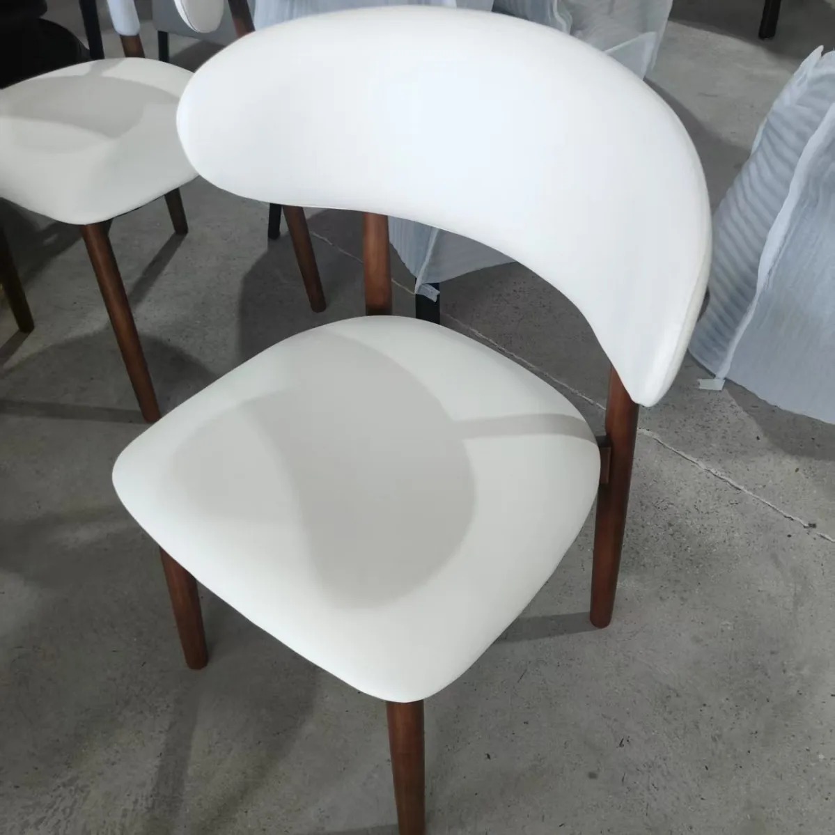 2 قطعة الأثاث الشمال خشب متين الطعام كرسي مطعم فندق طاولة طعام كرسي المنزلية البراز كرسي الترفيه مسند الظهر كرسي #3