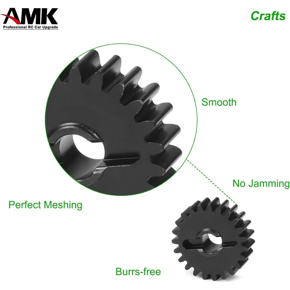 AMK-スチール製カプラポータルギア,27% utb10オーバードライブ,1:10 rcクローラー用メタルギア,f9アキシャルカプラアップグレード,14t-21t,14t-21t