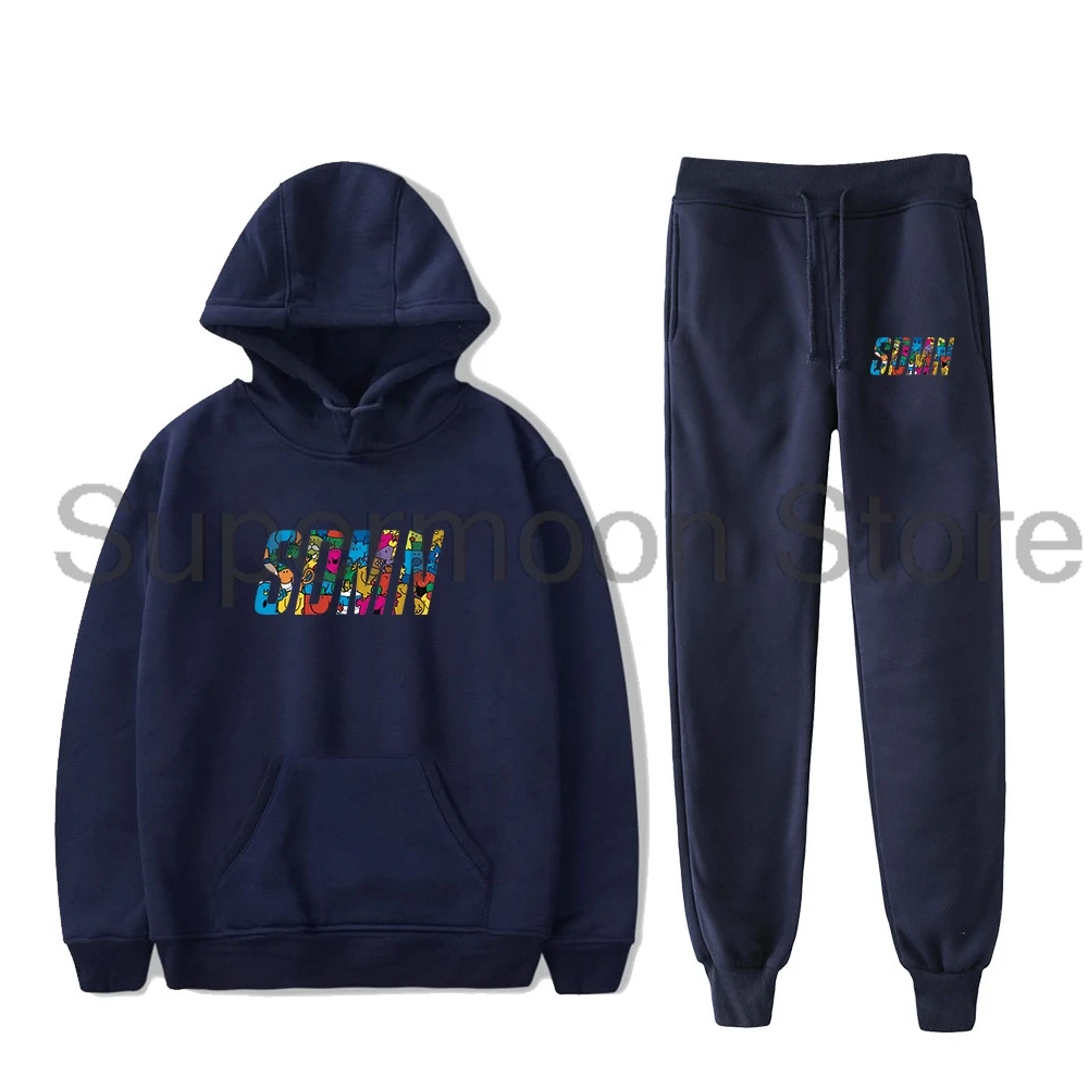 Sidemen Merch SDMN Logo Hoodies Jogger Pants Two Piece Set Sweatshirts+Sweatpants Women Men Trendy Outfit Sets