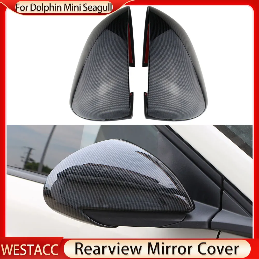 

For BYD Dolphin Mini Seagull Dolphin Surf 2024 2025 Side Mirror Cover Rearview Decoration Sticker Trim Styling Accessories