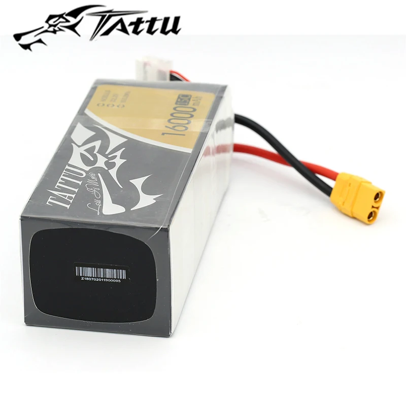 TATTU 16000mAh 22.2V 6S LiPO Battery 15C for Big Load Multirotor Hexacopter for agricultural drone/ UAV drone