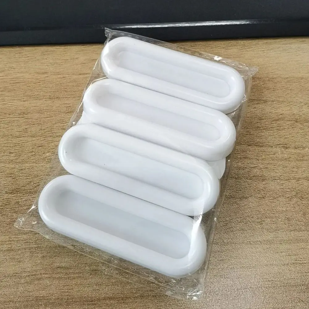 Self-adhesive Sliding Door Handle Door Knobs Furniture Hardware Handle Oval Door Handles Plastic Auxiliary Handles