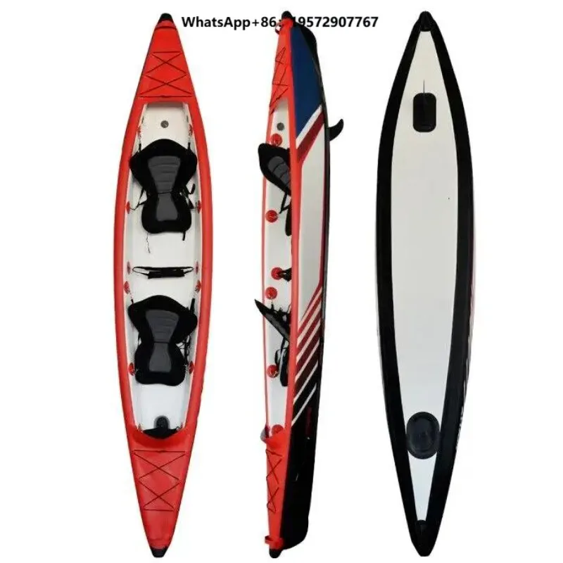High Pressure Ocean Sea Lake Fishing Kayak Boat Inflatable Drop Stitch Kayak with Paddle seat