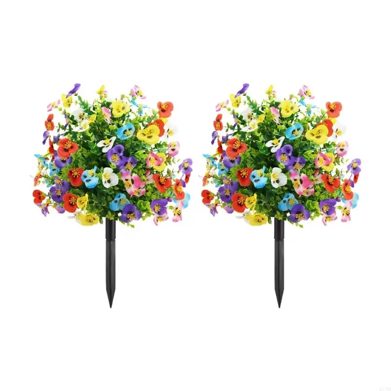 Artificial Flower Stake, Mixed Color Plastic Pick for Porch Pots, Yard Containers, Home Entry Display, and Indoor Use 37JD