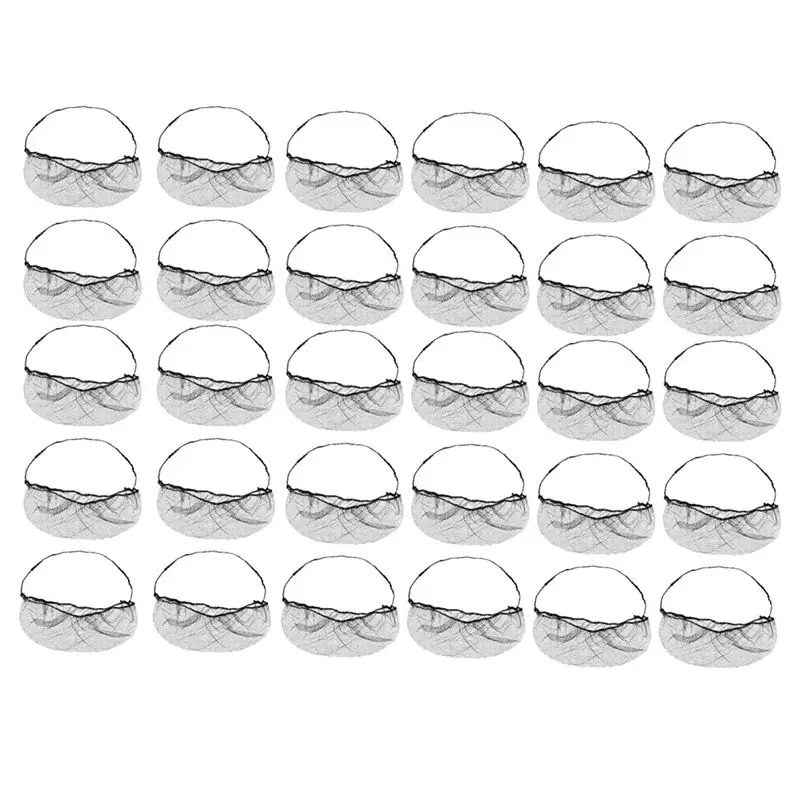 ABUN 100 Pack Disposable Beard for Nets for Men, Black Nylon Food Service Beard Covers, Comfortable Protective Guards