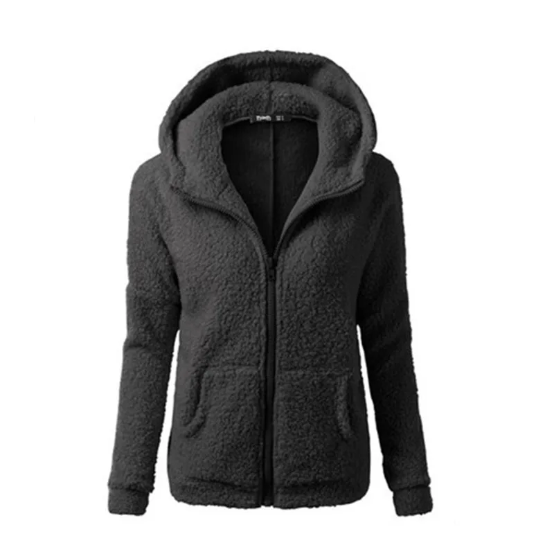 

Women's Autumn Loose Warm Casual Cashmere Coat Winter Running Jacket Outdoor Cashmere Sports Coat Gym Clothing Top