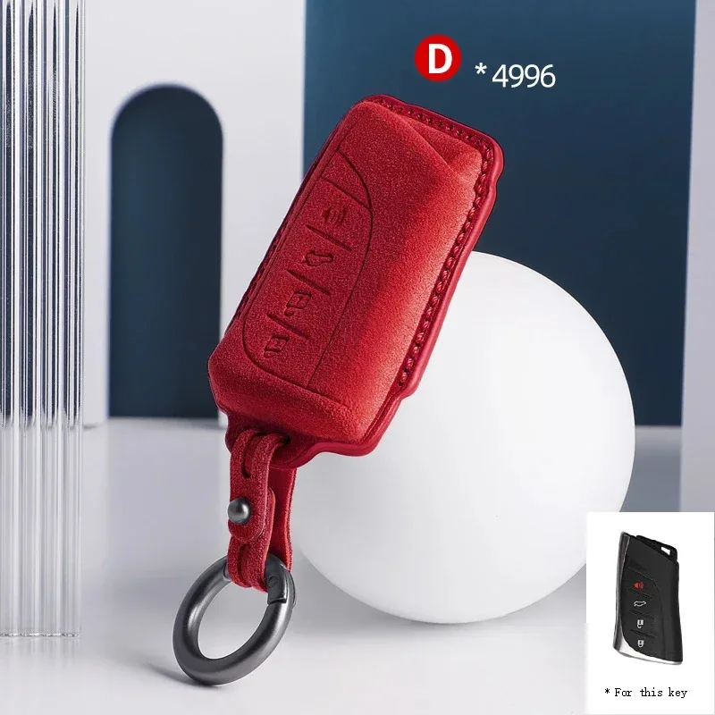 For Lexus NX ES UX US RC LX GX IS RX 200 250h 350h LS 450h 260h UX200 Suede Car Key Case Holder Shell Fob Keychain