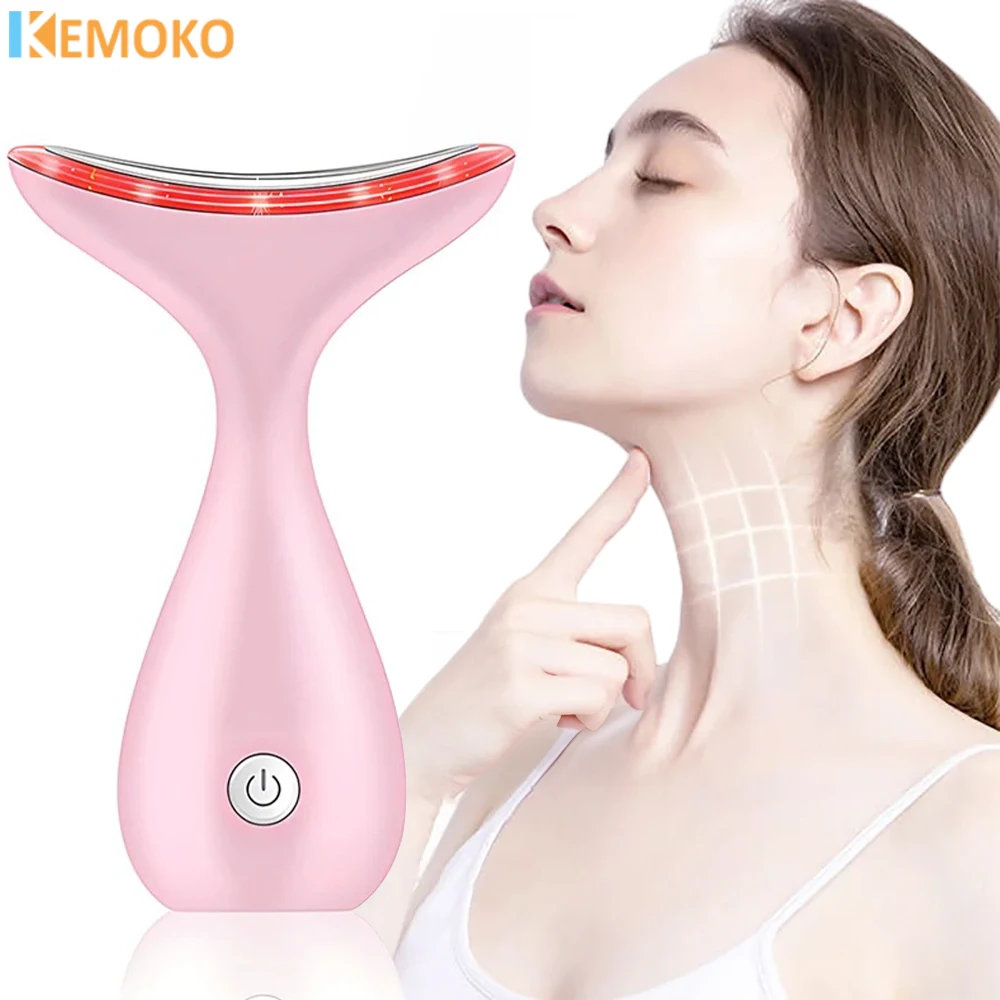 Pescoço rosto dispositivo de beleza led fóton terapia pele apertar reduzir queixo duplo anti rugas pescoço levantamento cuidados com a pele ferramentas massagem