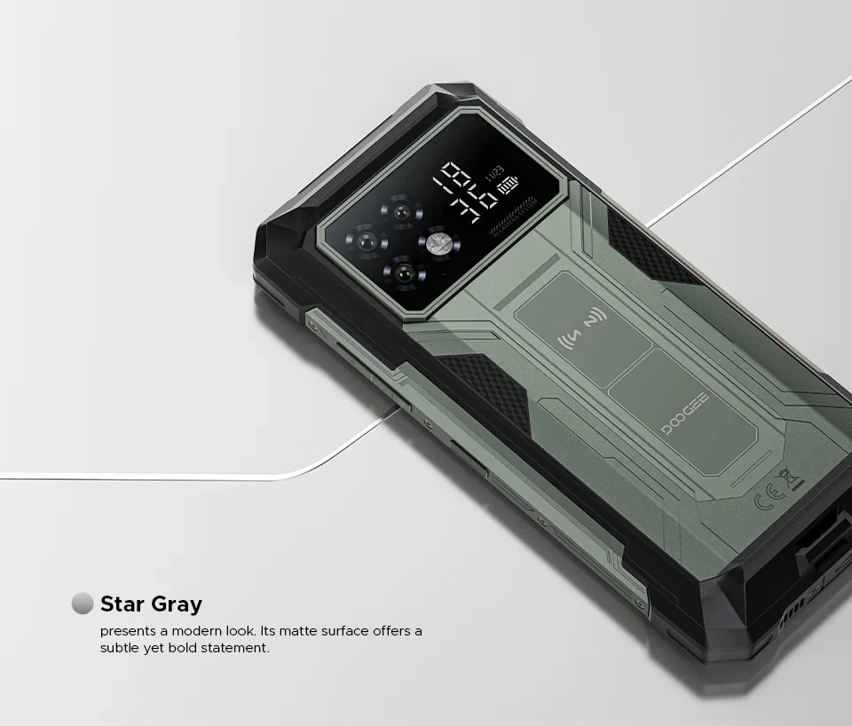 DOOGEE S200 Max Rugged Phone 6.72” 120Hz 1.32" Rear Display Telephon Portable 36GB+512GB 22000mAh 66W Smartphone Android 15 NFC