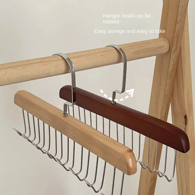 Perchas de madera para el hogar, organizador de ropa de dormitorio, tendedero para ropa interior, camisolas, chalecos y bolsos