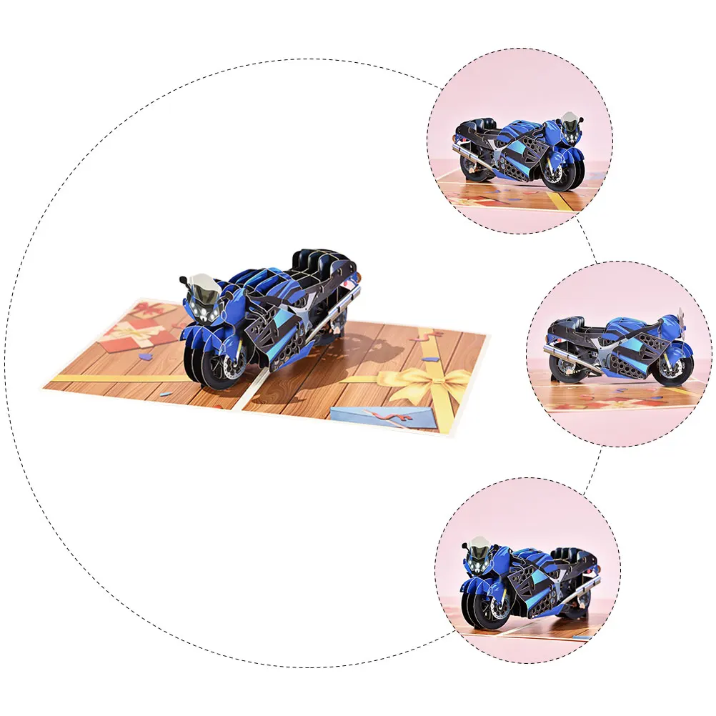 

3D Three-dimensional Greeting Card Smooth Appearance Cards Birthday Invitation Warm Paper Festival Blessing for Dad