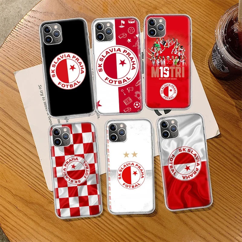 Sk Slavia Praha Czech Republic Phone Case For Iphone 14 13 15 Pro Max Apple 11 12 Mini X XS XR 16 Plus 6 6S 5 5S Clear