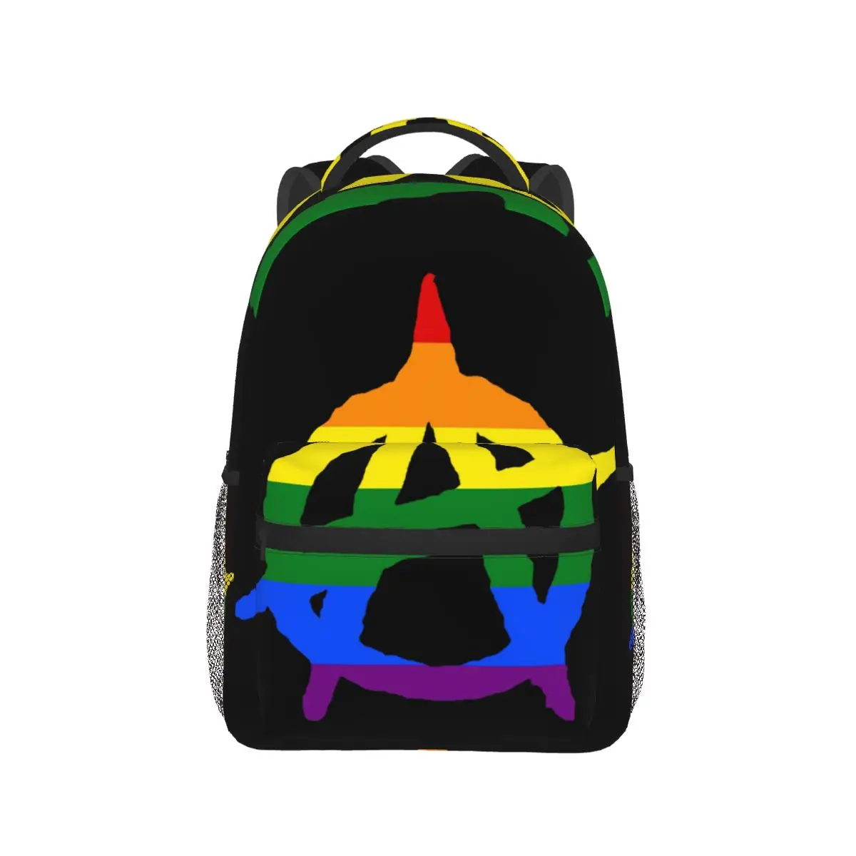 

Рюкзак с логотипом Rainbow Anarchy, Лидер продаж, рюкзак большой емкости, детская сумка для книг, школьная сумка, сумки на плечо для мужчин и женщин