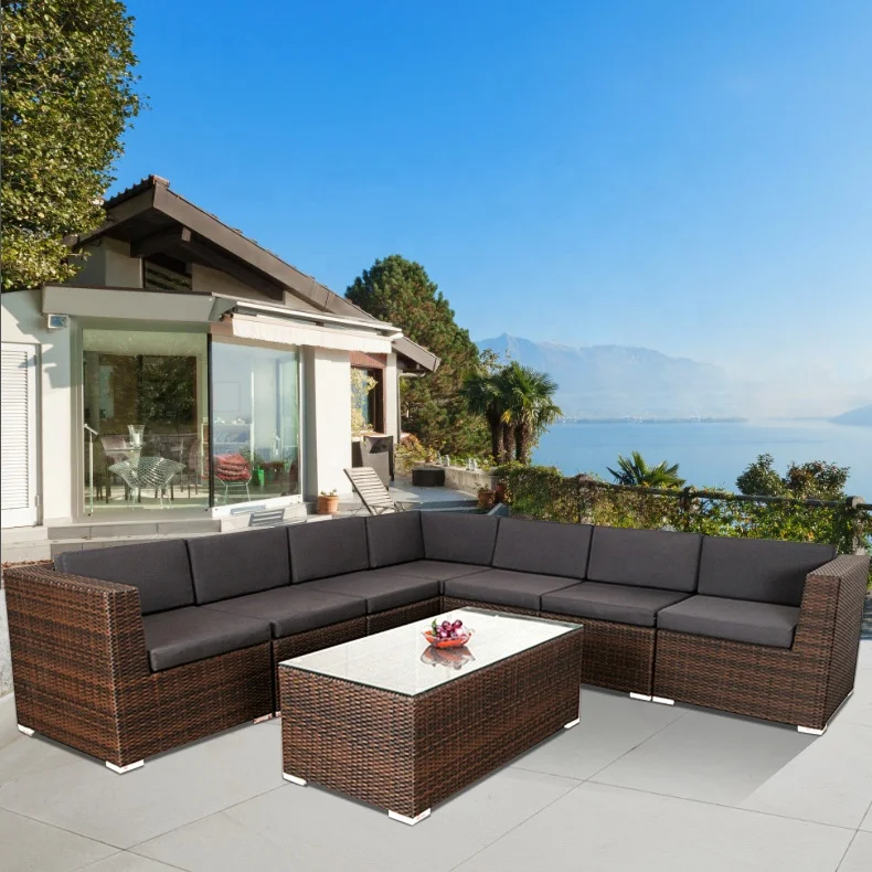 *s forNordic Villa Terrace Leisure Furniture Outdoor Corner Sofa Set Hotel Garden Patio Courtyard PE Rattan Seater Sofa&