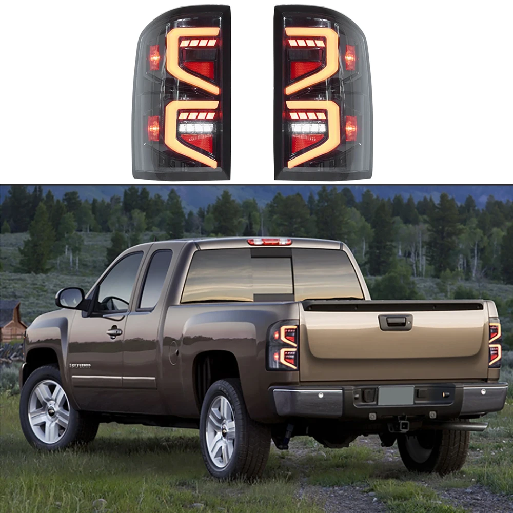 Car Start-Up Animation LED Taillights 2007-2013 Auto Tail Light For Chevrolet Silverado 1500 Modified Rear Lamp Lights Assembly