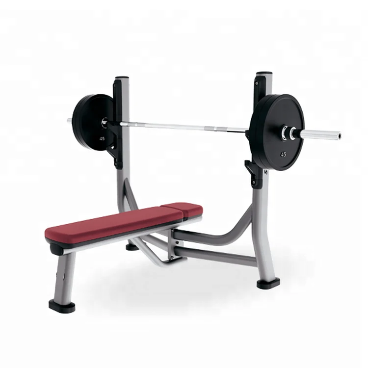 Banc de levage de poids horizontal commercial, machine de fitness, exercices de poitrine plate